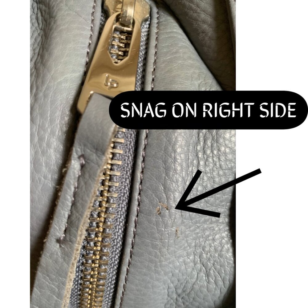 LINEA PELLE Ryan Slate Drawstring Bucket Crossbody Bag Slight Damage PLEASE READ - Picture 10 of 10